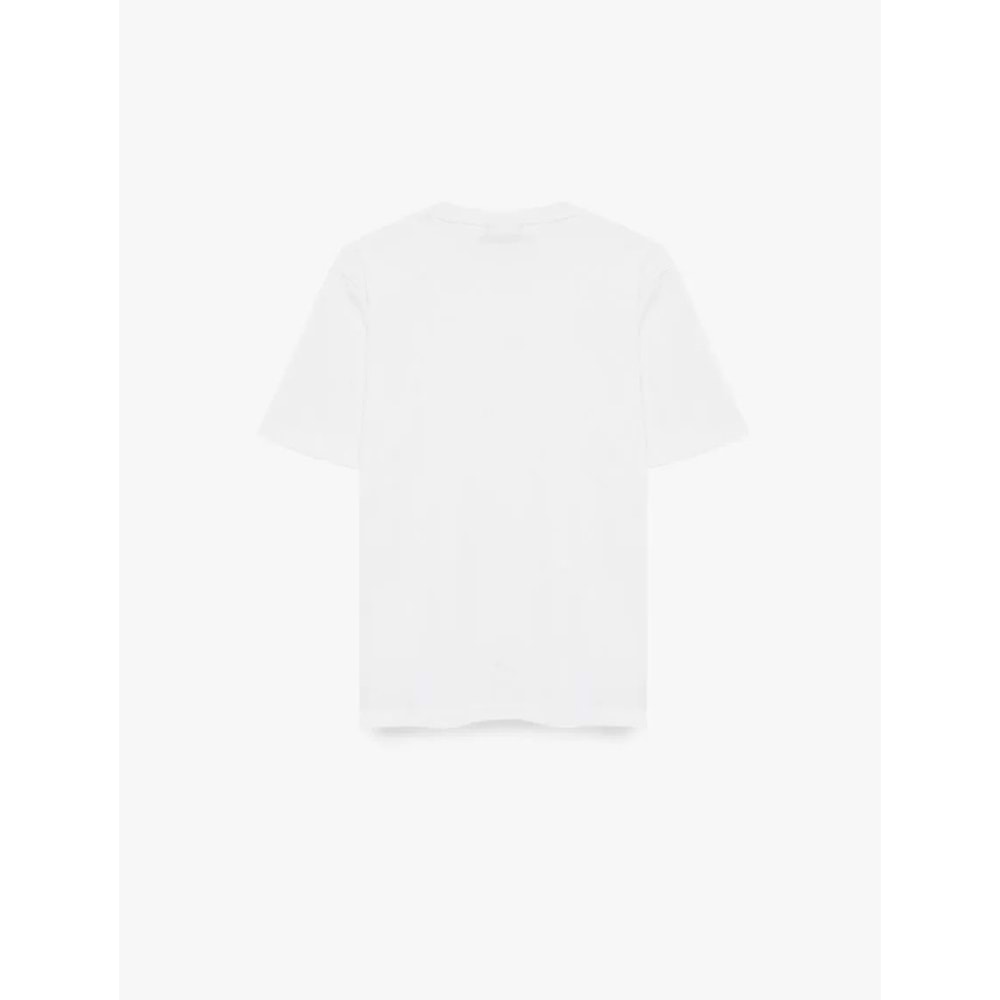 Rahat Kalıp Kısa Kollu Bisiklet Yaka Pamuklu Baskılı Tişört 6SAL10677IK - KOTON - EKRU - L