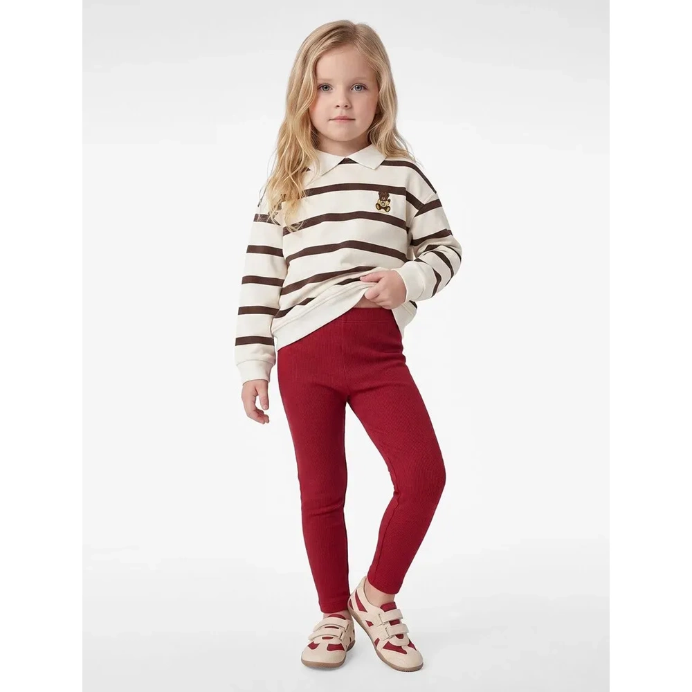 Kız Bebek Pamuklu Beli Lastikli Kaşkorse Basic Uzun Tayt - 7WMG40004AK