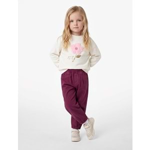 Kız Bebek Cepli Düz Paça Beli Lastikli Pantolon - 7WMG40009AD
