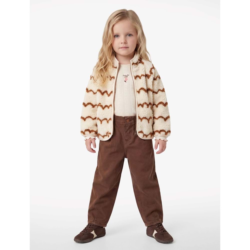 Kız Bebek Balon Form Pantolon Kalp Bol Kesim Pamuklu - 7WMG40010AD