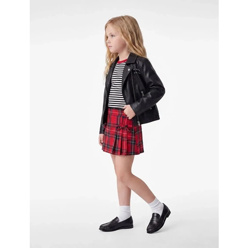 Kız Bebek Fiyonk Detaylı Viskon Karışımlı Ekoseli Şort Etek - 7WMG40012AW