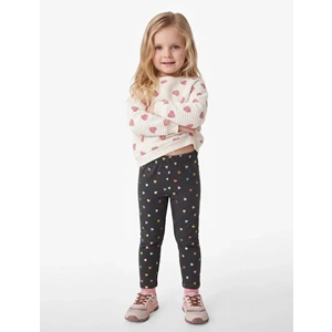 Kız Bebek Kalp Desenli Beli Lastikli Pamuklu Uzun Tayt - 7WMG40066AK