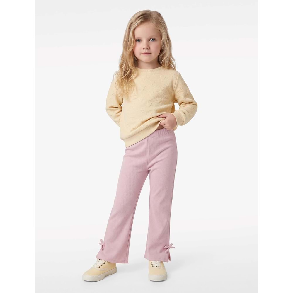 Kız Bebek Fiyonk Detaylı İspanyol Paça Pantolon - 7WMG40132AK