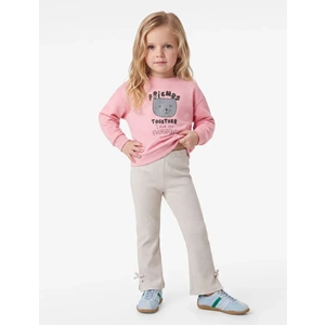 Kız Bebek Fiyonk Detaylı İspanyol Paça Pantolon - 7WMG40133AK