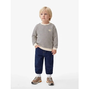 Erkek Bebek Pamuklu Çizgili Oversize Sweatshirt - 7WMB10151TK
