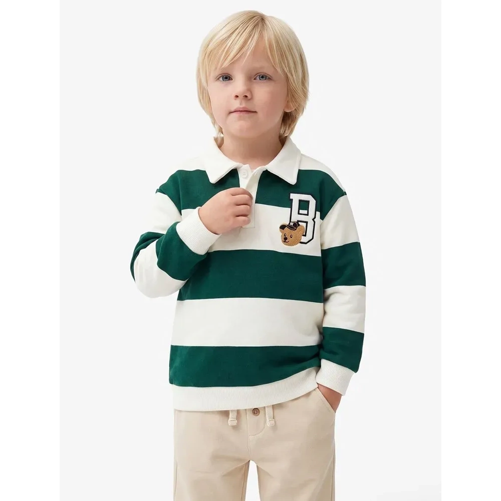 Erkek Bebek Oversize Polo Yaka Sweatshirt - 7WMB10067TK